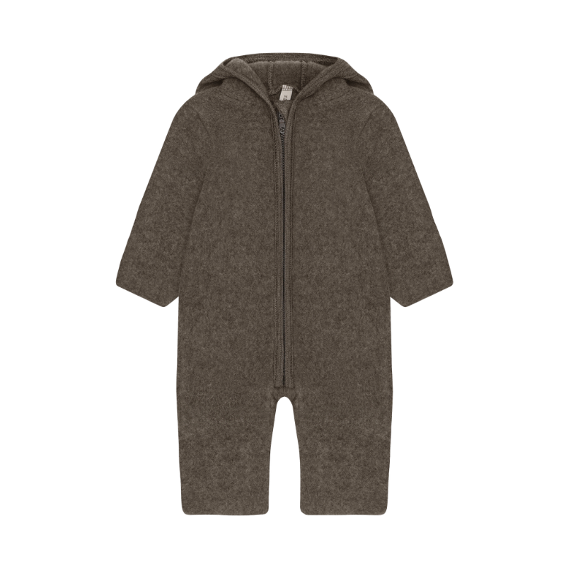 Kombinezon 100% wełny merino - Brown Melange / HUTTEliHUT