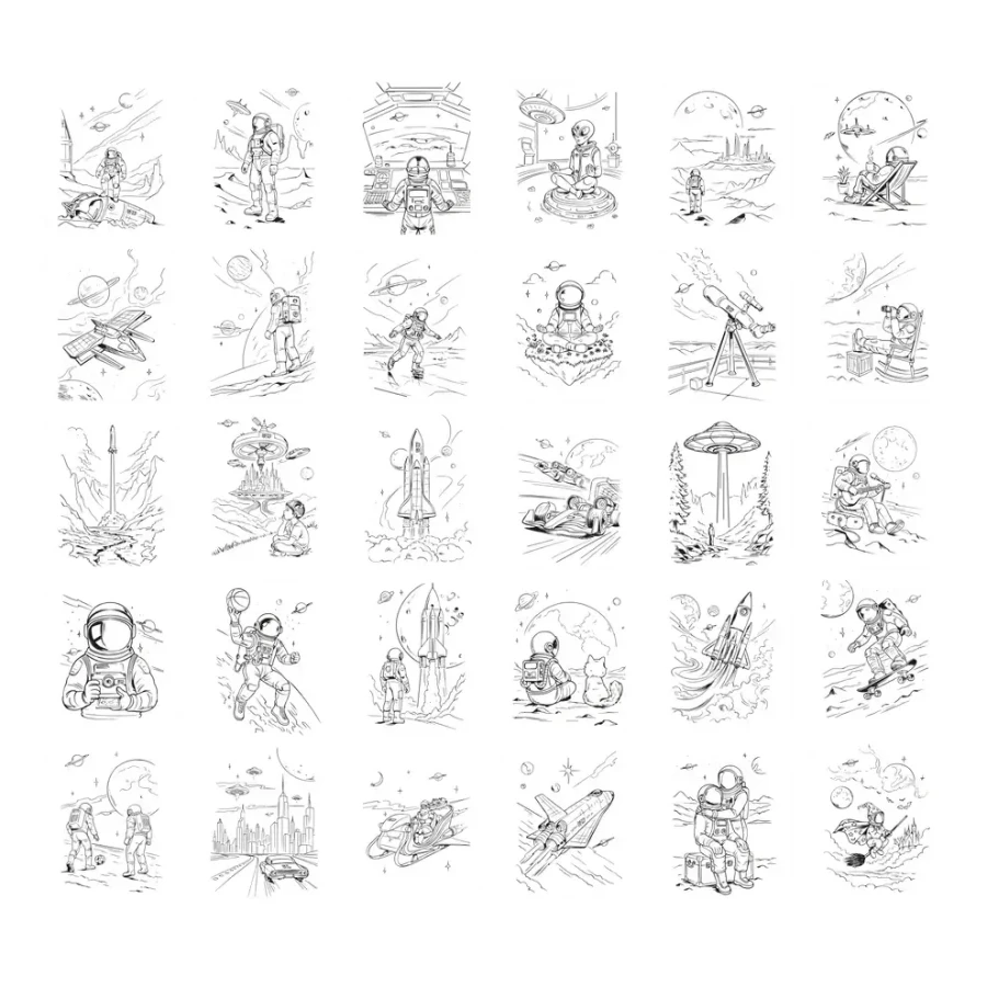 Wkłady uzupełniające REFIL KIDYDRAW-PAD 10+ - Galaxy / Kidywolf