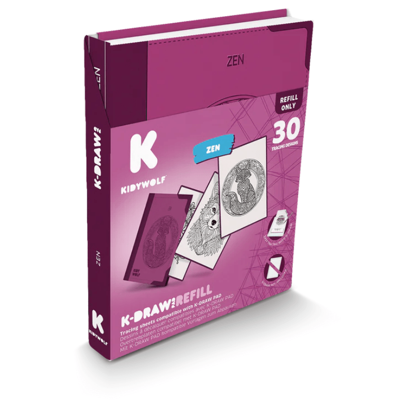 Wkłady uzupełniające REFIL KIDYDRAW-PAD 10+ - Zen / Kidywolf
