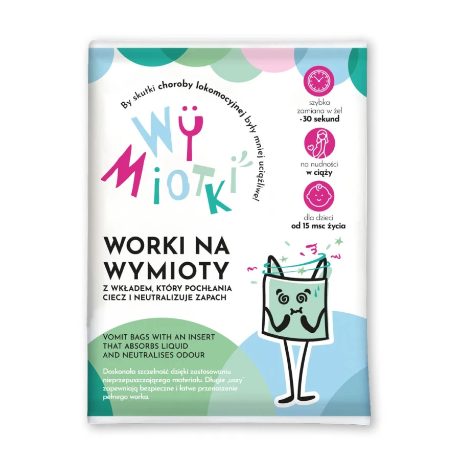 Worki na wymioty z chłonnym wkładem 6 szt. / Wymiotki
