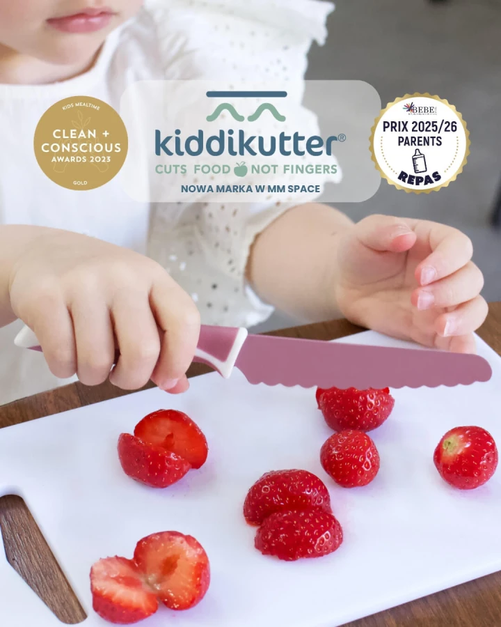 Bezpieczny nóż do nauki krojenia dla dzieci ROSE SORBET / KiddiKutter