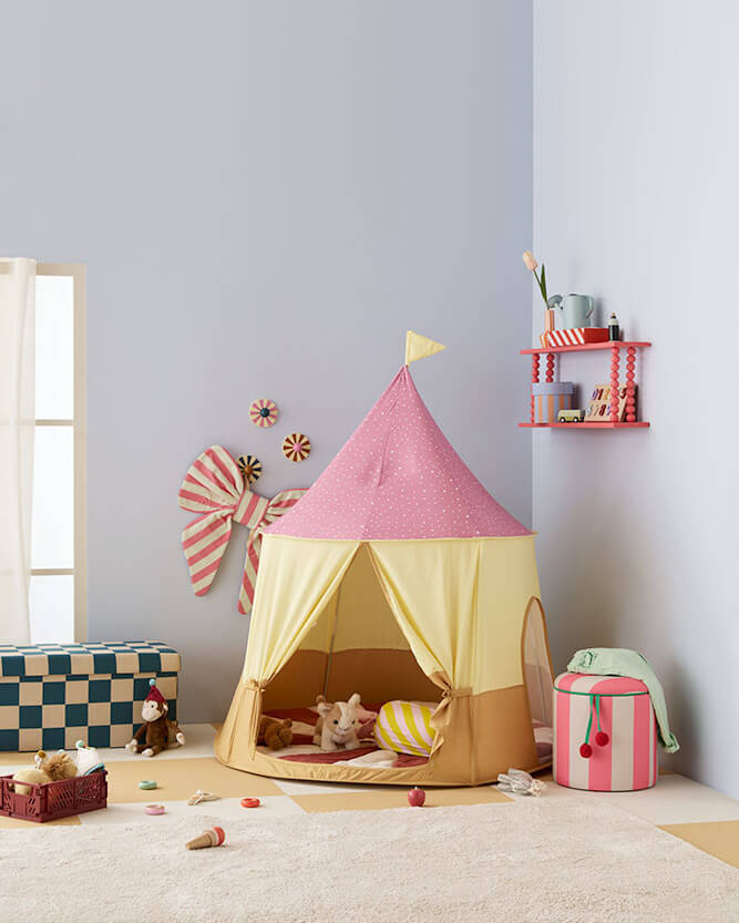 Pufa ze schowkiem CIRCUS - różowa / Kid's Concept