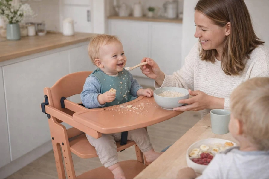 Krzesełko do karmienia DANCHAIR - mocca mousse / BabyDan