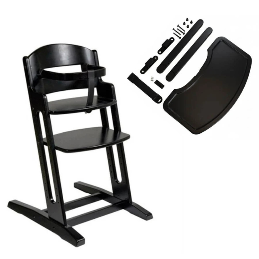 Krzesełko do karmienia DANCHAIR - czarne / BabyDan