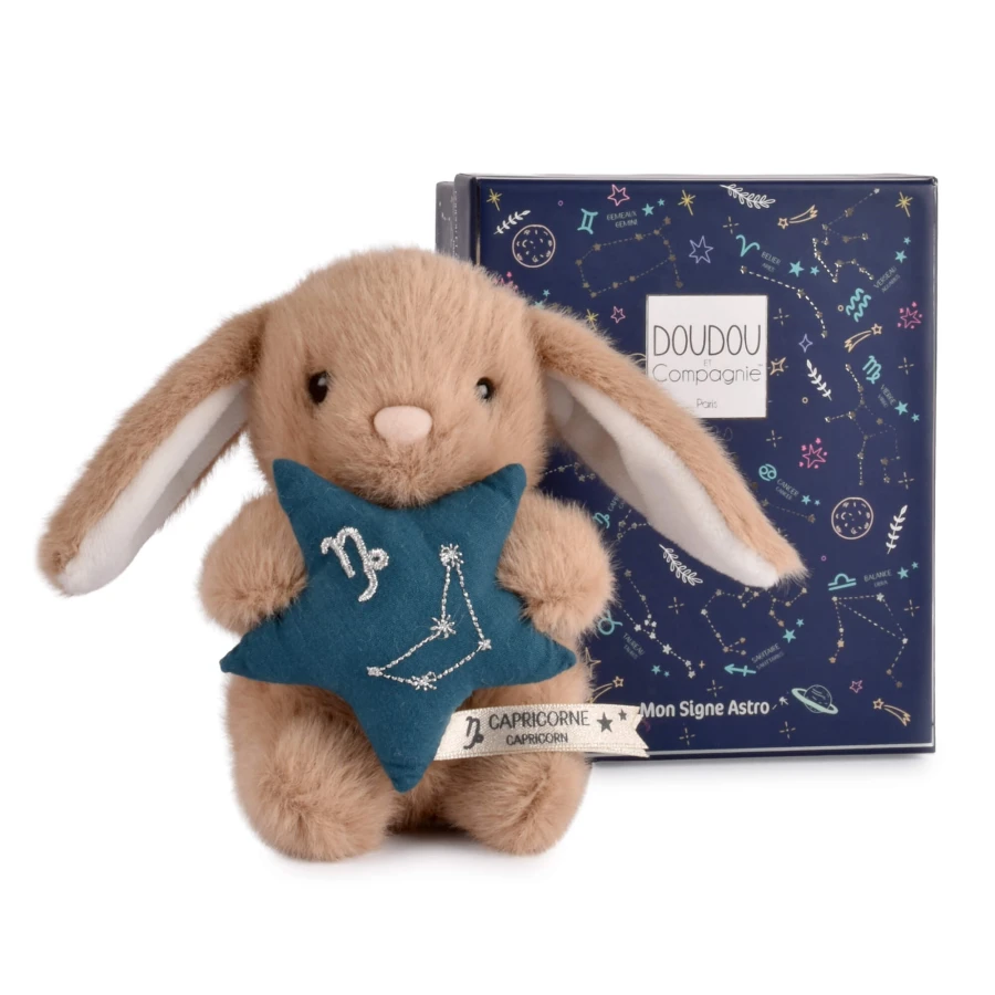 Pluszowy królik ze znakiem zodiaku DOUDOU ASTRO 12cm - Koziorożec / Doudou et Compagnie
