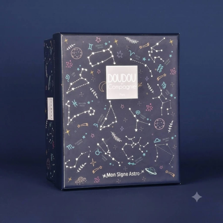 Pluszowy królik ze znakiem zodiaku DOUDOU ASTRO 12cm - Lew / Doudou et Compagnie