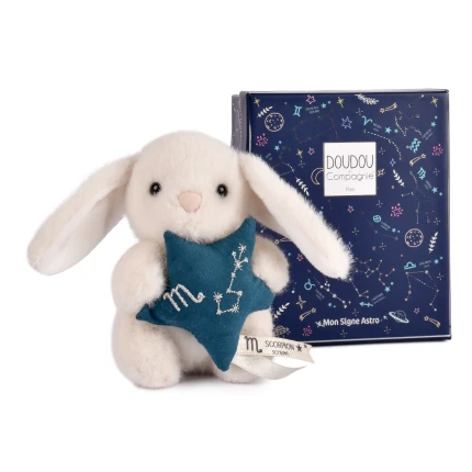 Pluszowy królik ze znakiem zodiaku DOUDOU ASTRO 12cm - Skorpion / Doudou et Compagnie