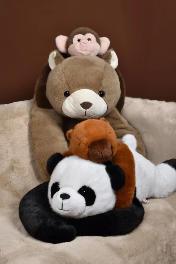 Pluszowy obciążeniowy miś Podcoll Histoire d'Ours - jasny brązowy / Doudou et Compagnie