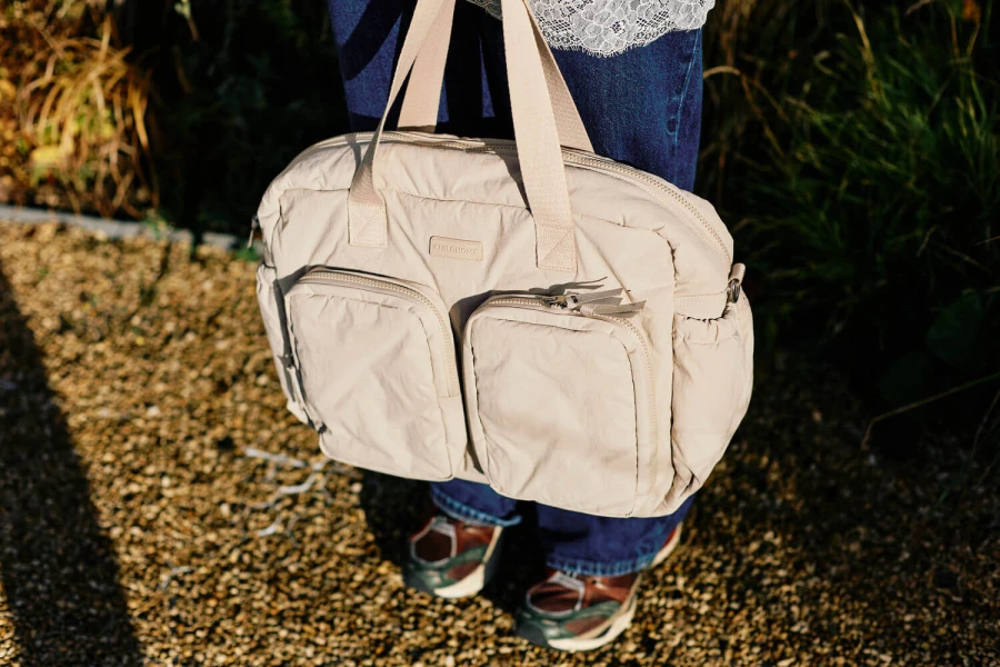 Torba do wózka + mała torebka Mellow Beige / Childhome