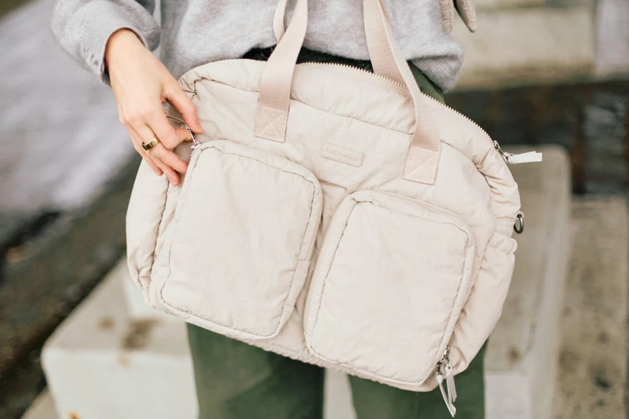 Torba do wózka + mała torebka Mellow Beige / Childhome
