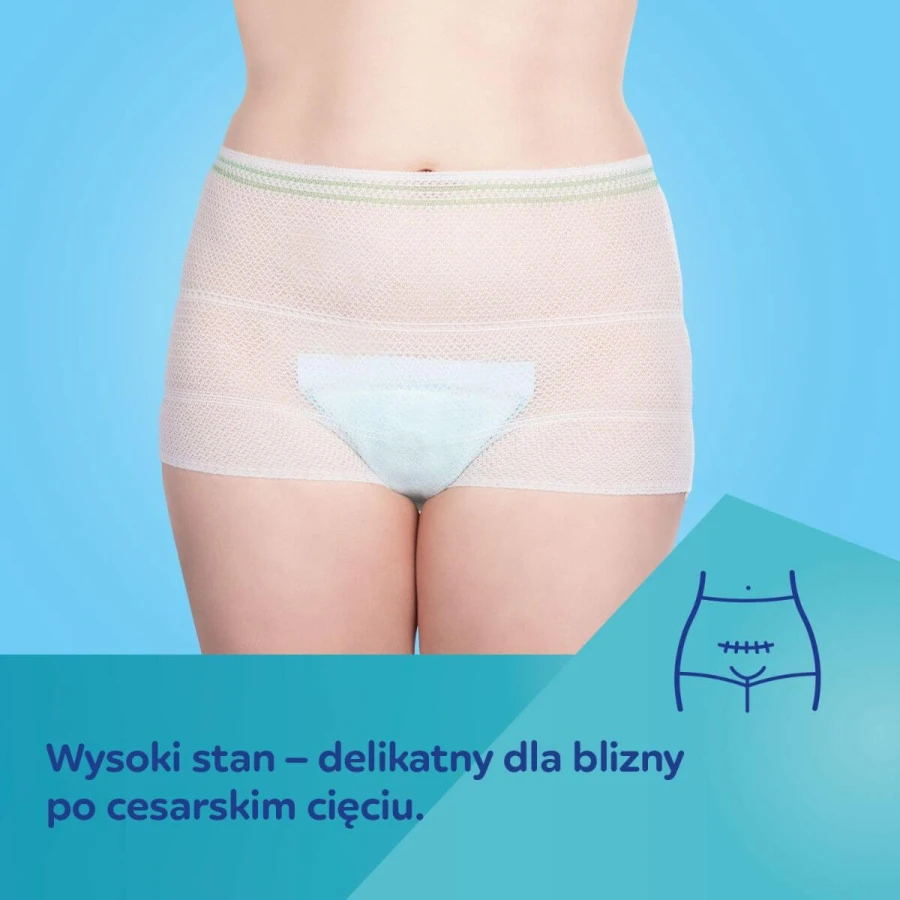 Wielorazowe majtki poporodowe, siateczkowe, białe 2szt. / Canpol babies
