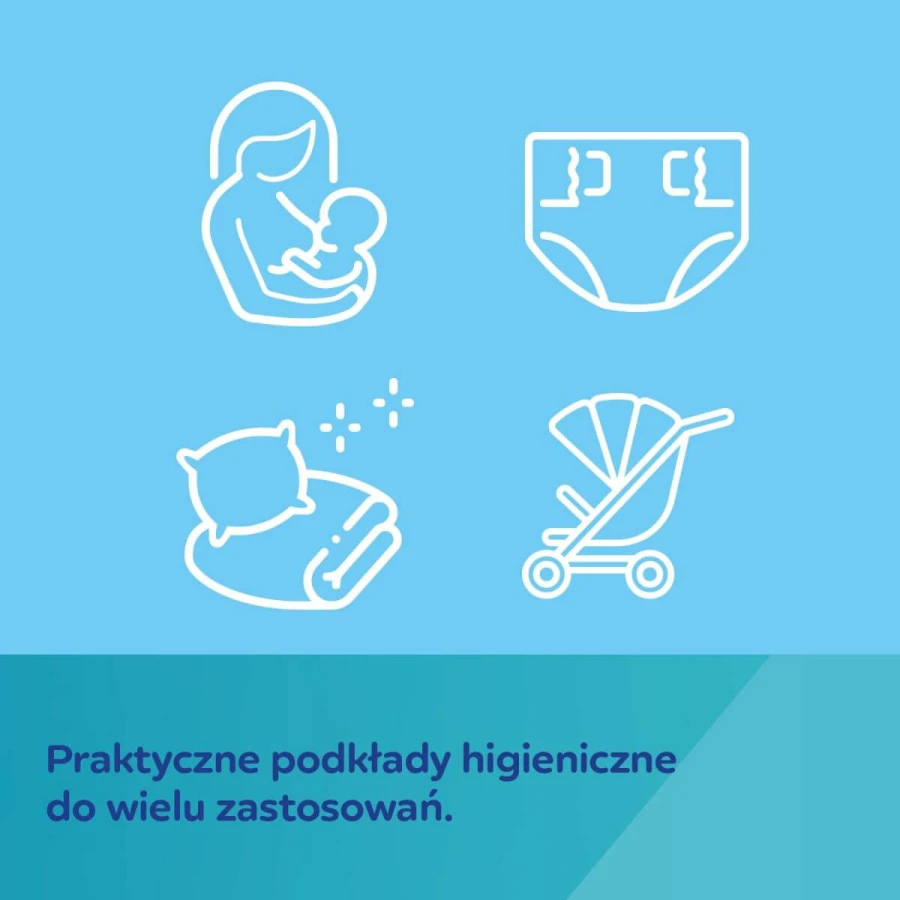 Wielofunkcyjne podkłady higieniczne 90x60cm z paskiem samoprzylepnym, 10szt. / Canpol babies