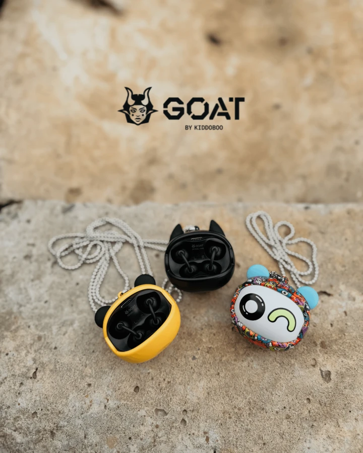 GOAT Earbuds Paintcrush słuchawki bezprzewodowe z etui i wisiorkiem / Kiddoboo