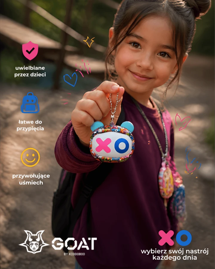 GOAT Earbuds Graffiti słuchawki bezprzewodowe z etui i wisiorkiem / Kiddoboo