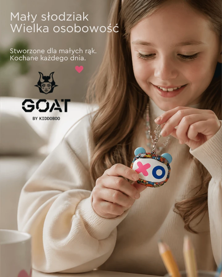 GOAT Earbuds Graffiti słuchawki bezprzewodowe z etui i wisiorkiem / Kiddoboo