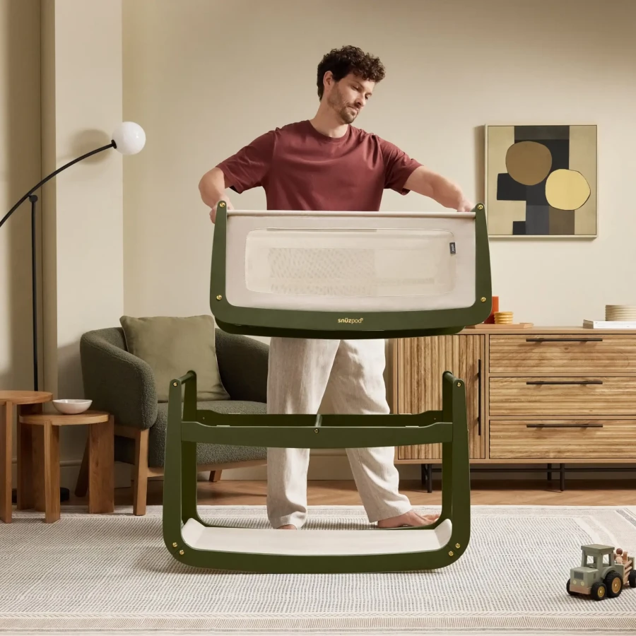 Wielofunkcyjne łóżeczko dostawne SnuzPod5 - Olive / Snuz