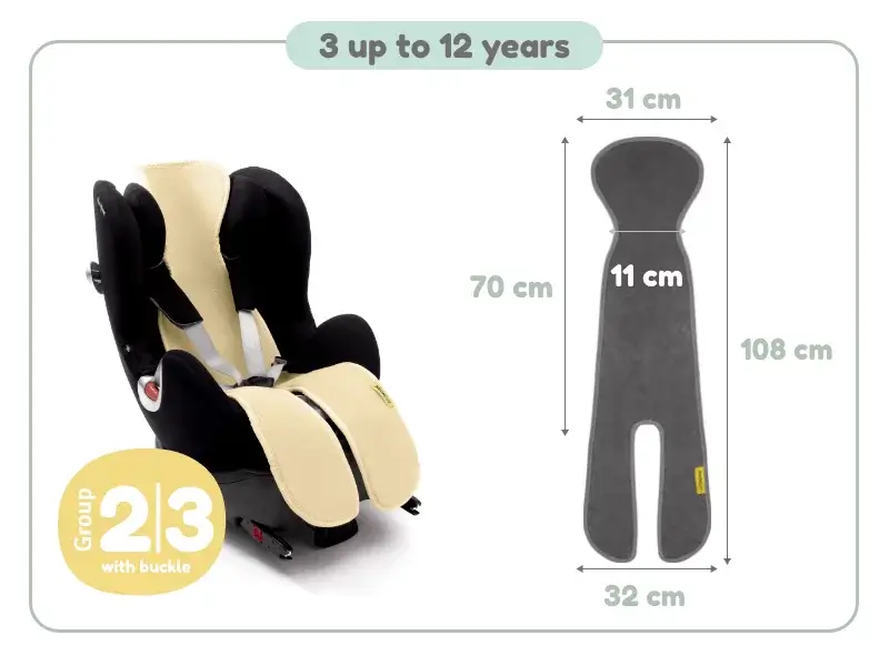Wkładka antypotowa do fotelika 15-36kg (z wycięciem na pas krokowy) - Tuscany / AeroMoov