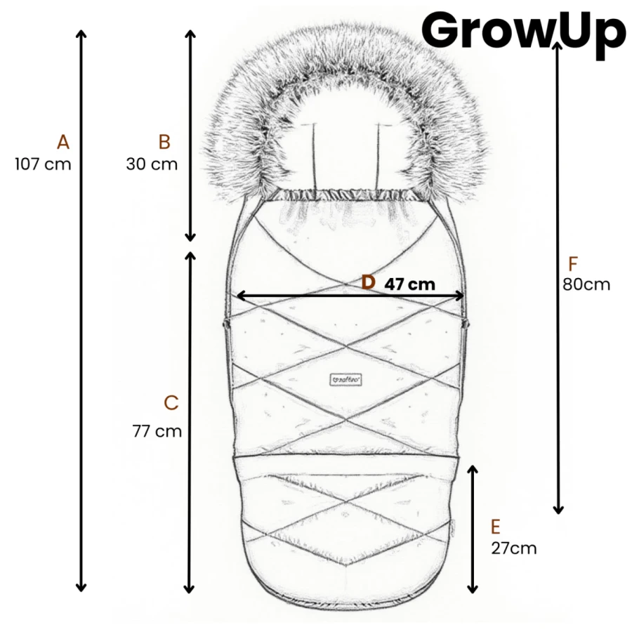 Regulowany śpiwór z torbą GrowUP Scandi 0-36m beige / Zaffiro