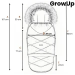 Regulowany śpiwór z torbą GrowUP Scandi 0-36m brown / Zaffiro