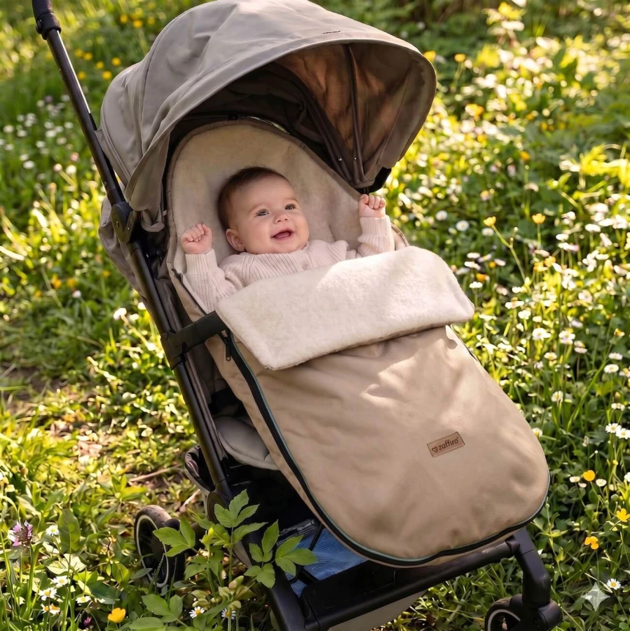 Śpiworek wełniany Mini Scandi 0-12m beige / Zaffiro
