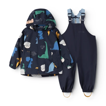Komplet przeciwdeszczowy Manu - Dino roar, Classic navy / Liewood