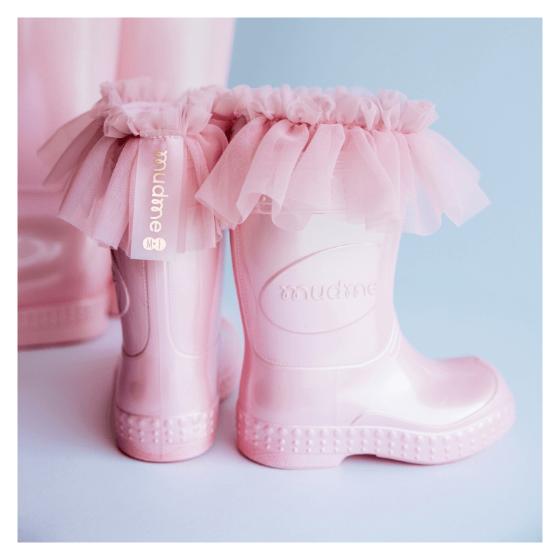 Kalosze dziecięce - pink pearl / Mudme