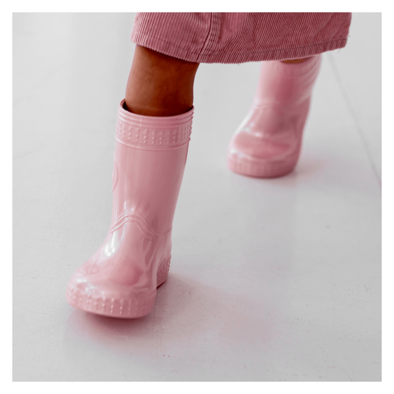 Kalosze dziecięce - pink pearl / Mudme