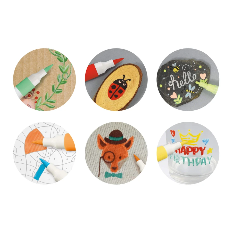 Zestaw 45 markerów akrylowych w etui / Buki