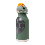 Butelka termiczna ze słomką Bestie, 460 ml - Żółw / Asobu