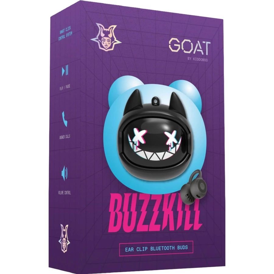 GOAT Earbuds Buzzkill słuchawki bezprzewodowe z etui i wisiorkiem / Kiddoboo