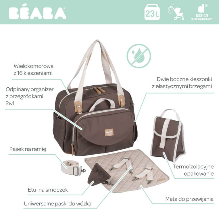 Torba dla mamy Geneva II Cacao / Beaba