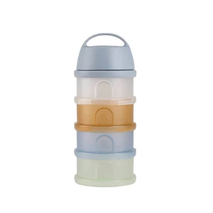 Pojemniki na mleko w proszku 4 komory - Translucent pebble / Beaba