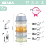 Pojemniki na mleko w proszku 4 komory - Translucent pebble / Beaba