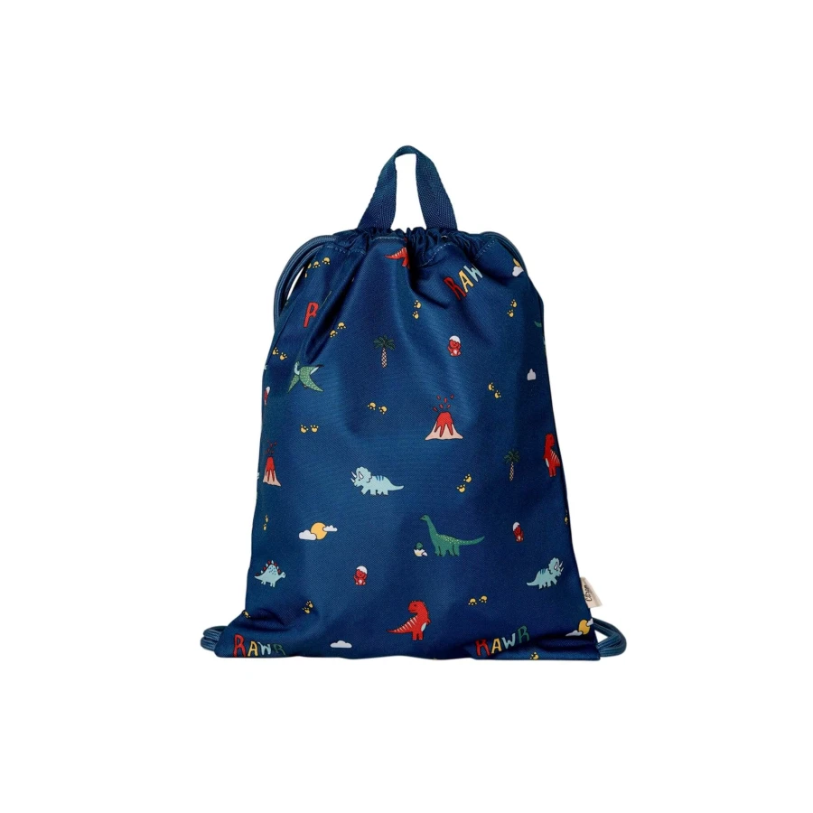 Wodoodporny worek do Przedszkola/Szkoły - Blue Dino / Citron