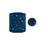 Grand lunch box z termosem - Blue Dino / Citron