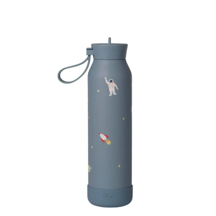 Butelka termiczna ze stali nierdzewnej 350ml - Spaceship Dusty Blue / Citron