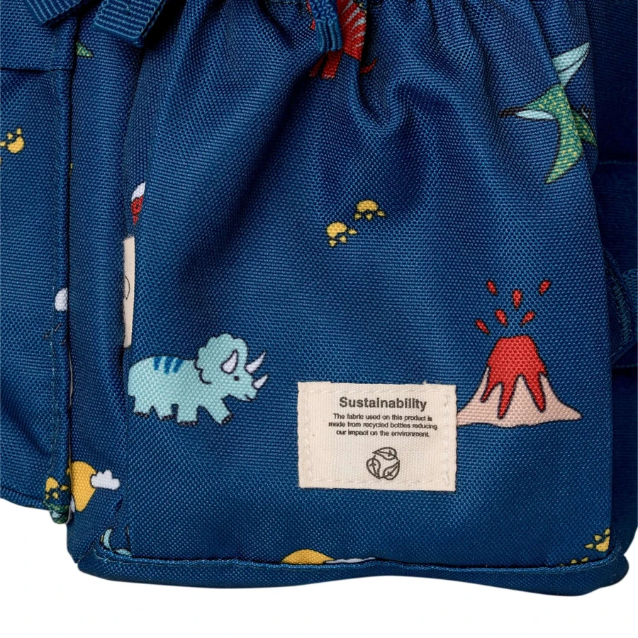 Średni Plecak dla dziecka - Blue Dino / Citron