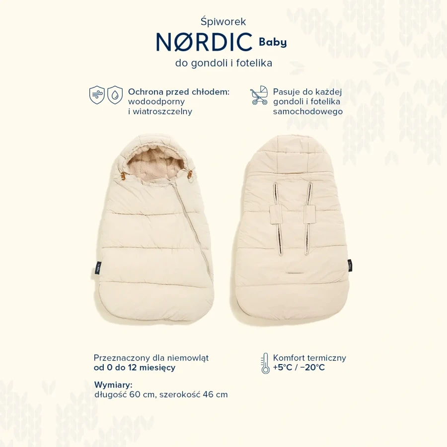 Śpiworek do wózka NORDIC Baby BLACK / La Millou