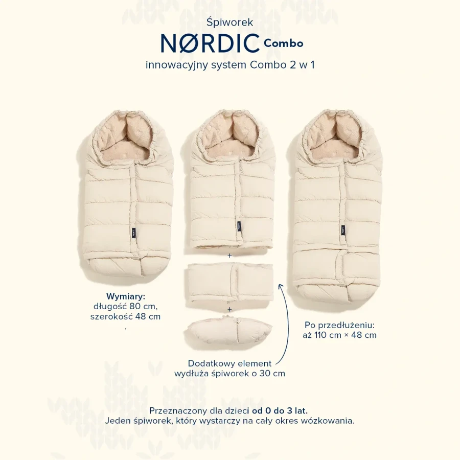 Śpiworek do wózka NORDIC Combo DENIM / La Millou