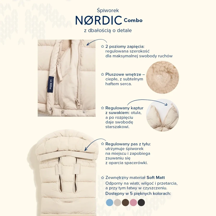 Śpiworek do wózka NORDIC Combo BEIGE / La Millou
