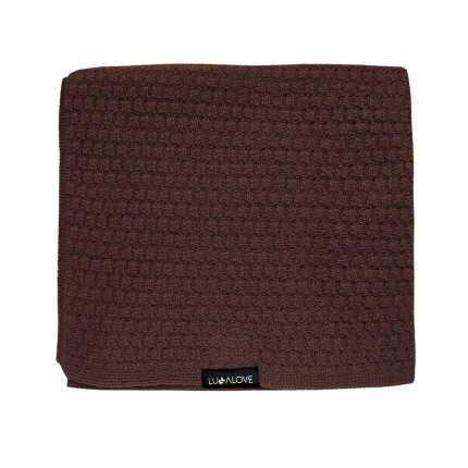 Kocyk-otulacz z 100% wełny merino - czekolada / Lullalove