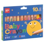 Grube kredki woskowe dla najmłodszych, 10 kolorów / Apli Kids
