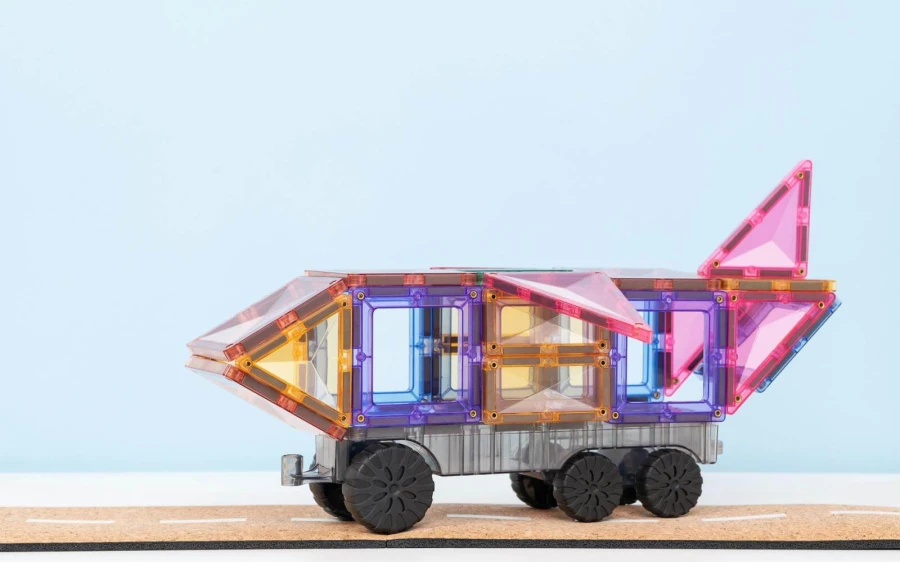 Klocki magnetyczne Pastel Transport Pack 50 el. / Connetix
