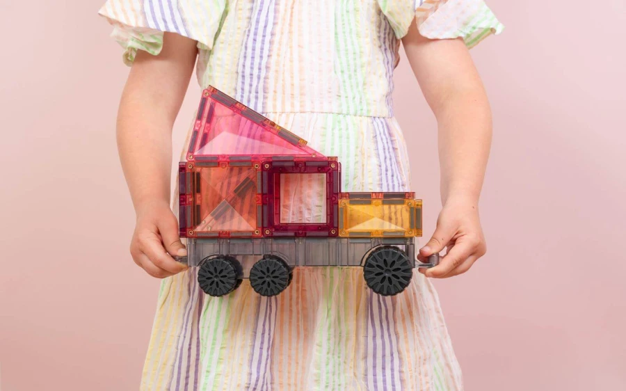Klocki magnetyczne Pastel Transport Pack 50 el. / Connetix