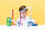 Klocki magnetyczne kulodrom wyrzutnia Ball Run Launcher Pack 47 el. / Connetix