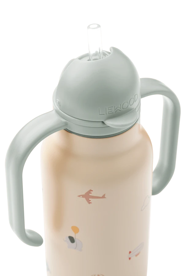 Butelka ze stali nierdzewnej Kimmie, 250ml - Flying, Sandy / Liewood