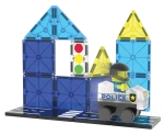 USZKODZONE OPAKOWANIE: Klocki magnetyczne Patrol Policji 20 el. / Magna-Tiles