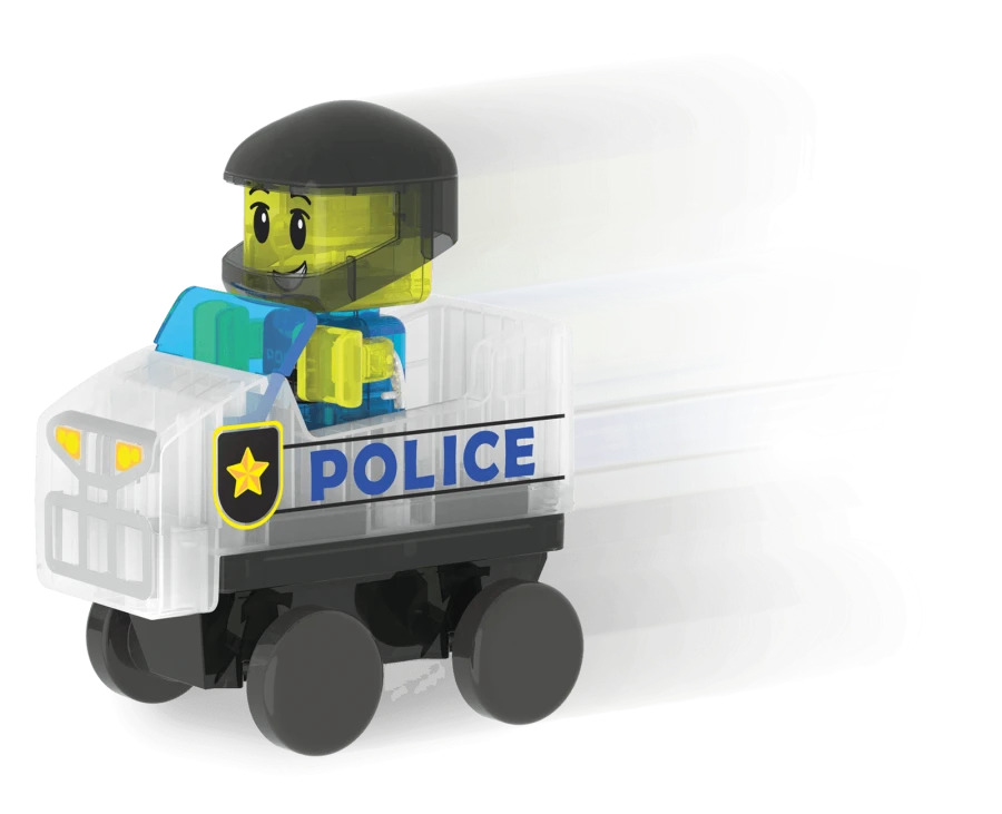 USZKODZONE OPAKOWANIE: Klocki magnetyczne Patrol Policji 20 el. / Magna-Tiles