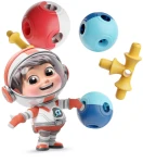 Magnetyczne klocki konstrukcyjne 3D - Primary Universe Lite, 20 elementów / KUB Planet