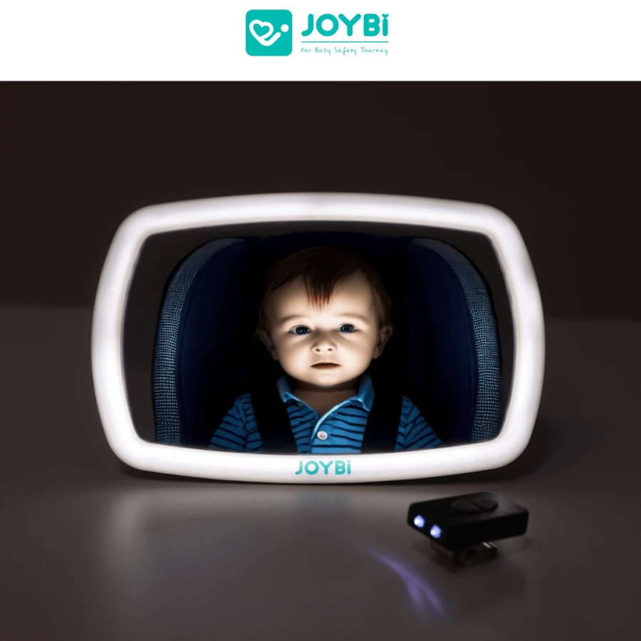 Lusterko do obserwacji dziecka w podróży 360° LED / JOYBI